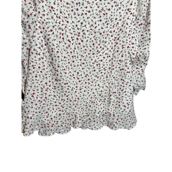 1. State Long Sleeve Floral Ruffle Mini Dress White and Red Size 8 - Picture 10 of 14
